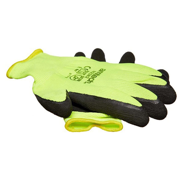amtech Hi-Vis Latex Coated Gloves Medium Size8