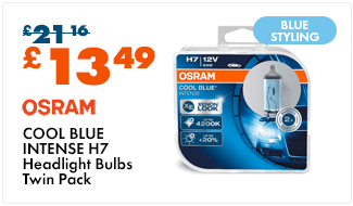 Osram COOL BLUE INTENSE H7 headlight bulbs with a Xenon look - Twin Pack
