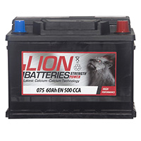 Lion 075 Car Battery - 3 Year GuaranteeLion 075 Car Battery - 3 Year Guarantee