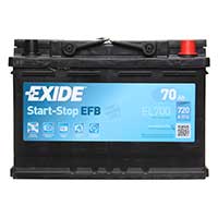 Exide EFB Stop/Start 096 EL700 70AH 720CCA Car Battery - 3 year GuaranteeExide EFB Stop/Start 096 EL700 70AH 720CCA Car Battery - 3 year Guarantee