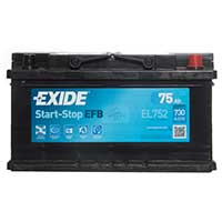 Exide EFB Stop/Start 110 EL752 75AH 730CCA Car Battery (EL752) - 3 year GuaranteeExide EFB Stop/Start 110 EL752 75AH 730CCA Car Battery (EL752) - 3 year Guarantee