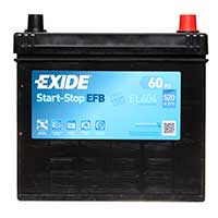 Exide EFB Stop/Start 005 EL604 60AH 520CCA Car Battery - 3 year GuaranteeExide EFB Stop/Start 005 EL604 60AH 520CCA Car Battery - 3 year Guarantee