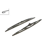 Bosch Super Plus Specific Wiper Blade Set Sp21/21Js With 1 Curved Blade