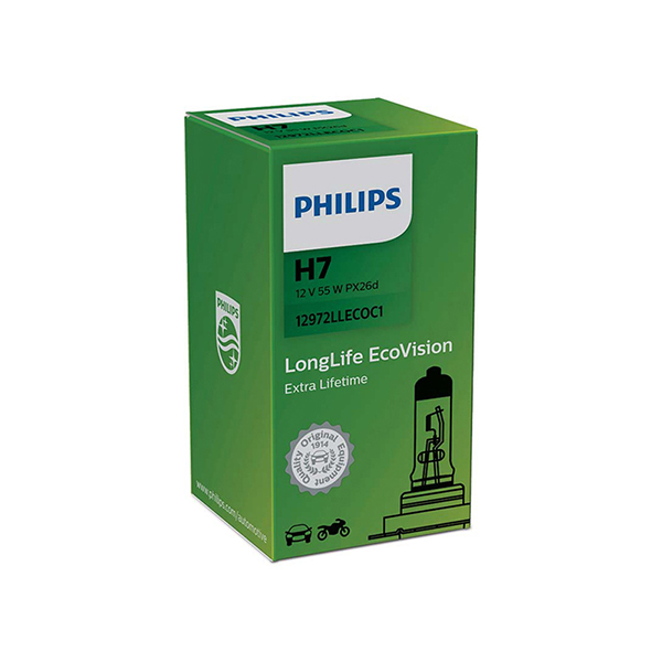 Philips EcoVision Long Life H7 477 12V 55W - Single Box
