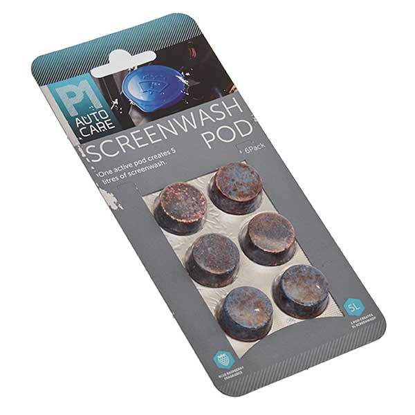 Concentrated Screenwash 6 pack pods Rasberry Scented