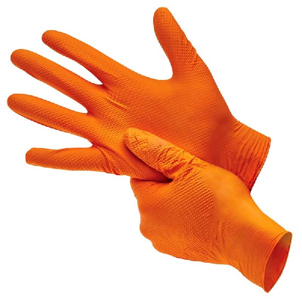 Orange Heavy Duty Nitrile Gloves Small (Box Of 100) GL2001 Review