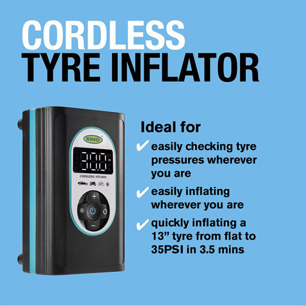 Ring RTC4000 CORDLESS TYRE INFLATOR | Car Parts 4 Less