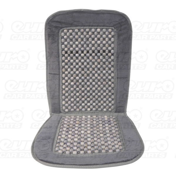 Wooden bead seat cover with dark grey border Review