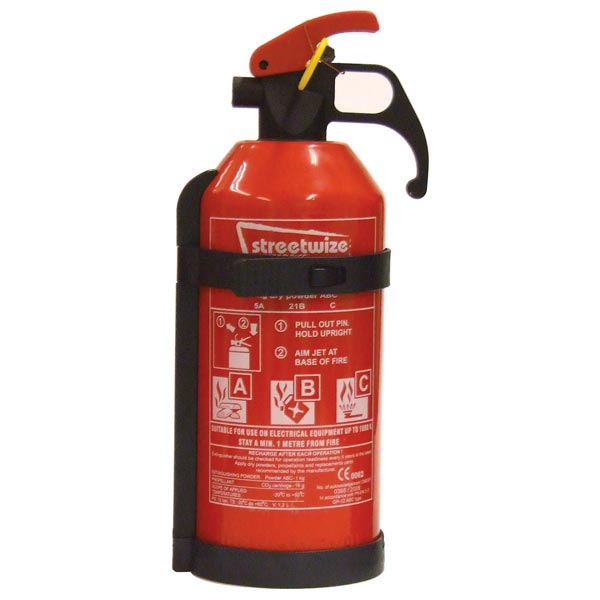 Streetwize 1 Kg Fire Extinguisher Dry Powder-ABC Classification