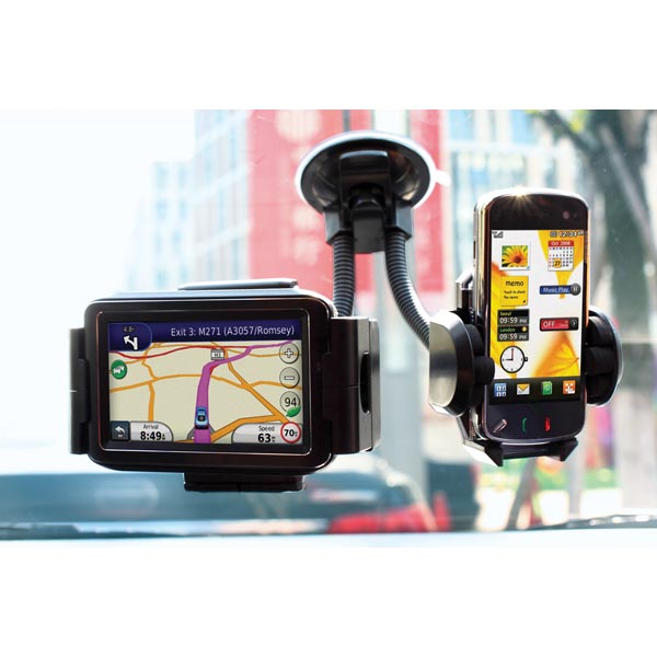 Streetwize Twin Mobile Phone & Sat Nav Holder
