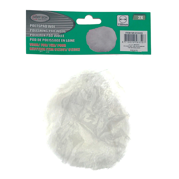 Hofftech Polishing Pad Wool 150mm Dia 2pcs for us with HT012352 or HT012351