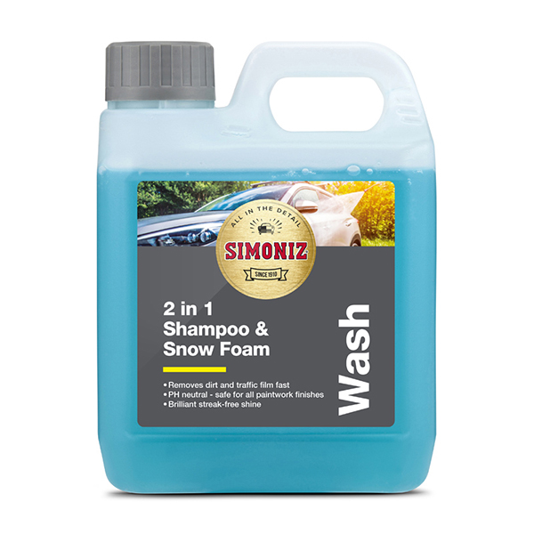 Simoniz 2 In 1 Shampoo And Snow Foam 1L