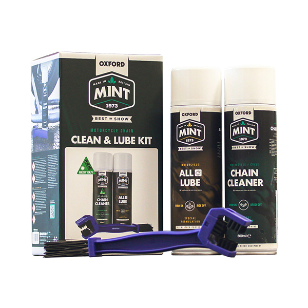 Oxford Mint Motorcycle Chain Clean & Lube Kit