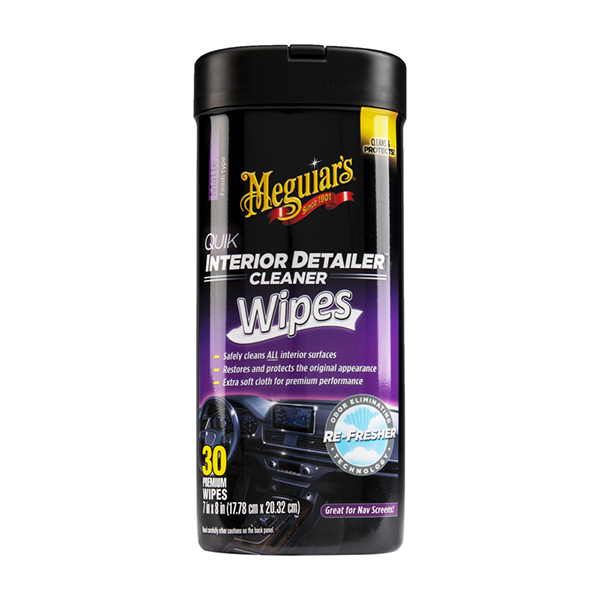 Meguiars Quik Interior Detailer Cleaner Wipes 30 Pack