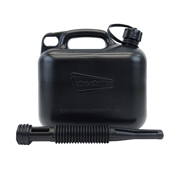 Streetwize 5L Plastic Black Fuel Can (Diesel)