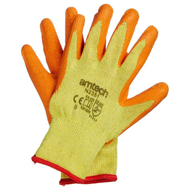 amtech Latex Palm Coated Gloves Large Size 9