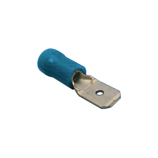 Pearl Wire Connector Blue 250 6.3Mm Fully (x10)