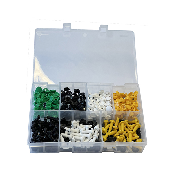 Pearl Assorted Number Plate Caps, Screws & Nut Qty 175