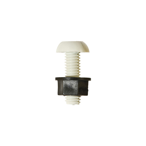 Pearl Number Plate Screw/Nut White