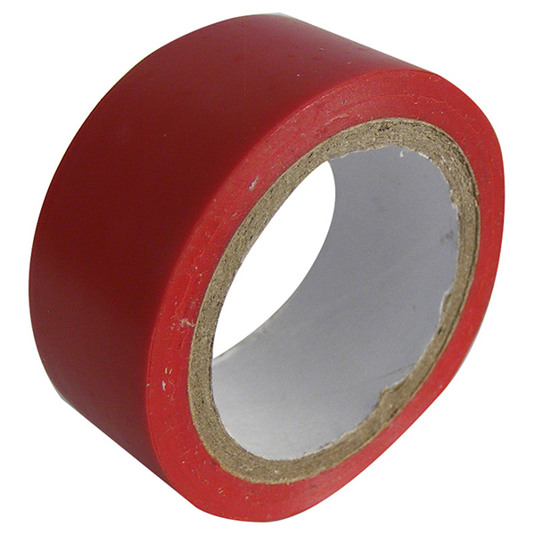 Pearl 5 CardsTAPE INSULATING PVC RED 19MM X 4.5