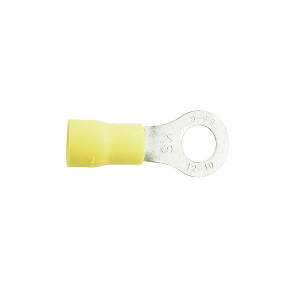 Pearl 1/4 Yellow Ring Terminals