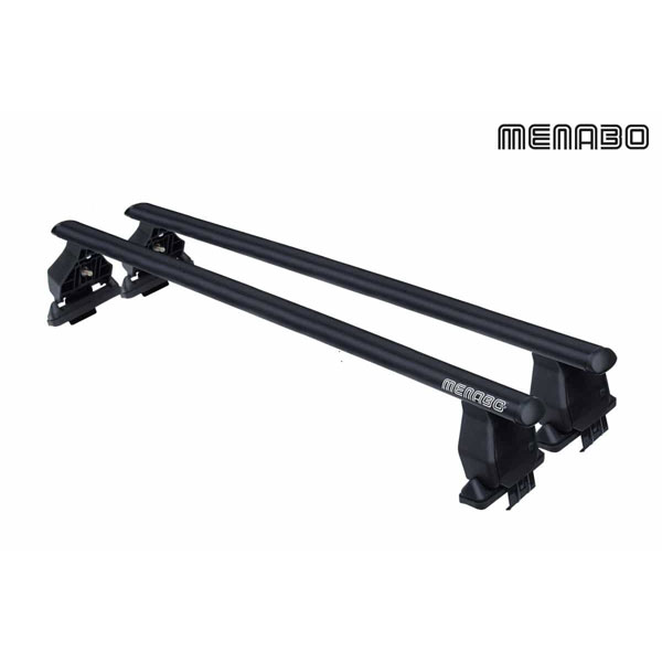 Menabo Steel TEMA STEEL BLACK ROOF BAR KIT WITH LOCKS Car Parts 4 Less