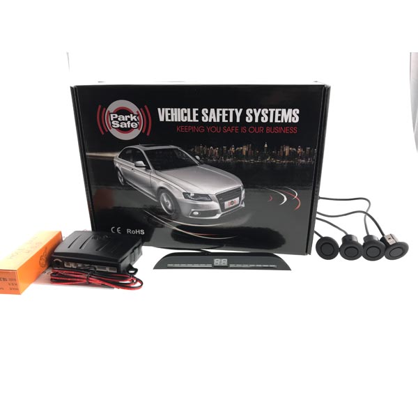 Park Safe 4pc Angled Mount Parking Sensor Kit With LED Display (Rear) - Matt Black