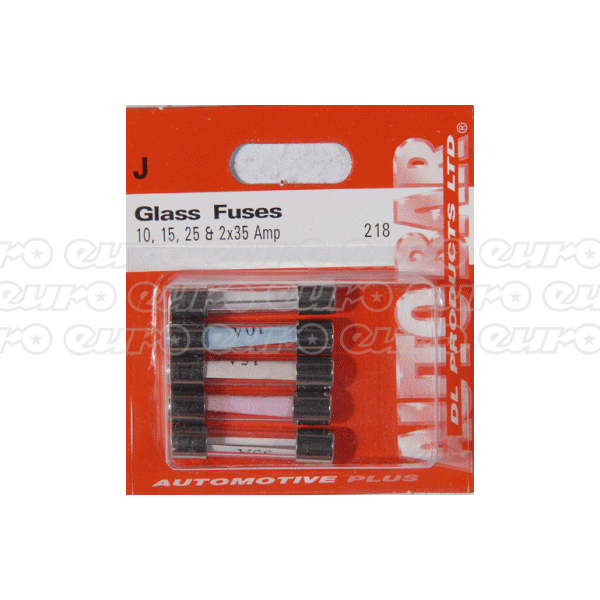 Glass Fuses 10,15,25 & 35 Amp