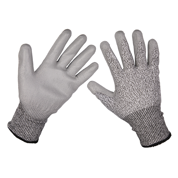 Sealey 9139L Anti-Cut PU Gloves (Cut Level C - Large) - Pair